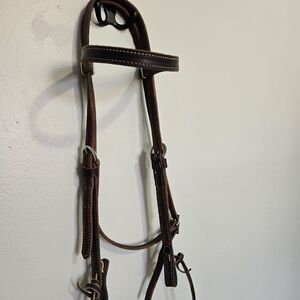 Burgundy Leather Horse Bridle